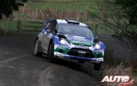 Jari-Mati Latvala con Ford Fiesta WRC durante el Rallye de Nueva Zelanda de 2012.