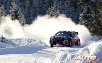 Sebastian Loeb con Citroën DS3 WRC durante el Rallye de Suecia de 2012.