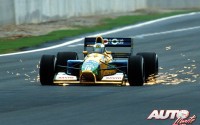 Michael Schumacher en el circuito de Montmeló, durante el Gran Premio de España de Fórmula 1 de 1991.