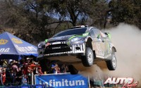 Ken Block con Ford Fiesta WRC durante el Rallye de Méjico de 2012.
