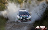 Mikko Hirvonen con Ford Fiesta RS WRC durante el Rallye de España de 2011, puntuable para el Mundial de Rallyes WRC.