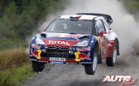 Sebastien Loeb con Citroën DS3 WRC en el Rally de Gales 2012, puntuable para el Campeonato del Mundo de Rallyes WRC.
