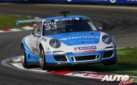 Kevin Estre con Porsche 911 GT3 Cup en la prueba de la Porsche Supercup 2012 disputada en el circuito de Monza (Italia).