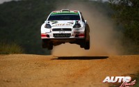 Alen Alanne con Abarth Grande Punto S2000 en el Rally Costa Esmeralda, puntuable para el Campeonato Europeo de Rallyes.