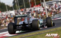 Michael Schumacher con el Mercedes F1 W03 en el circuito de Suzuka durante el Gran Premio de Japón de Fórmula 1 en 2012.