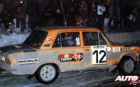 Antonio Zanini con el SEAT 124/1.800 Grupo 4 pasando por el Col de Turini en el Rallye de Montecarlo de 1977.
