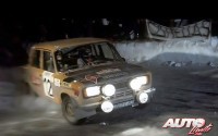 Antonio Zanini con el SEAT 124/1.800 Grupo 4 pasando por el Col de Turini en el Rallye de Montecarlo de 1977.