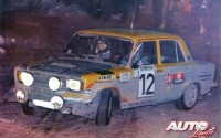Antonio Zanini con el SEAT 124/1.800 Grupo 4 en su paso por el Turini en el Montecarlo 77.