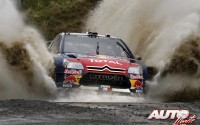Sébastien Loeb con Citroën C4 WRC en el Rally de Gales de 2010, puntuable para el Campeonato del Mundo de Rallyes WRC.