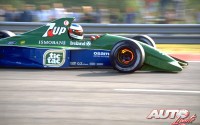 Michael Schumacher (Jordan 191-Ford HBB4 V8) en el circuito de Spa-Francorchamps, durante el Gran Premio de Bélgica de Fórmula 1 de 1991.