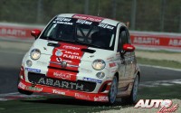 Nicola Baldan con el Abarth 500 Assetto Corse en una prueba del Trofeo Abarth 500.