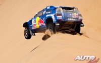 Mark Miller con el Volkswagen Race Touareg 3 en el Rally Dakar 2011.