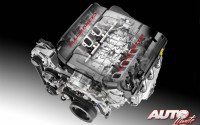El motor V8 6.2L LT1 del Corvette C7 introduce la inyección directa de gasolina y una distribución variable.