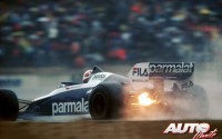 Nelson Piquet con el Brabham BT53 con motor BMW M12 1.5 Turbo de la temporada 1984.