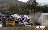 Sébastien Loeb con el Citroën DS3 WRC en el Rally de Méjico de 2012, puntuable para el Campeonato del Mundo de Rallyes WRC.