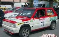 Joaquín Domenech y Antonio Boto con su Seat Panda 40 en el Rally Sanremo Histórico de 2013.