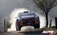 Mikko Hirvonen con el Citroën DS3 WRC en el Rally de México 2012, puntuable para el Campeonato del Mundo de Rallyes WRC.