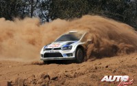 Sébastien Ogier con el Volkswagen Polo R WRC en el Rally de México 2013, puntuable para el Campeonato del Mundo de Rallyes WRC.