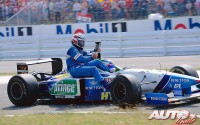 Al finalizar el Gran Premio de Alemania de 1996, disputado en el circuito de Hockenheim, Gerhard Berger volvió a boxes montado sobre el Benetton B196-Renault RS8 3.0 V10 de su compañero de equipo, Jean Alesi, que había finalizado la carrera en segunda posición.