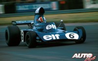 Francois Cevert con el Tyrrell 006 - Ford Cosworth 3.0 V8 durante el Gran Premio de Gran Bretaña de 1973, disputado en el circuito de Silverstone.