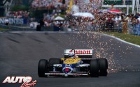 Nigel Mansell con el Williams FW11 - Honda V6 1.5 Turbo durante el Gran Premio de Canadá de 1986, disputado en el circuito Gilles Villeneuve de Montreal.