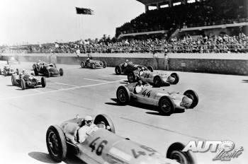 Salida del Grand Prix de Trípoli de 1938.