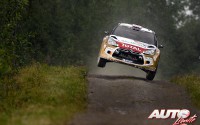 Kris Meeke con el Citroën DS3 WRC en el Rally de Finlandia 2013.