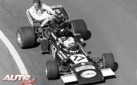 Es posible que el alerón trasero no sea el lugar más adecuado para sentarse en un Fórmula 1, pero ahí se acomodó Ronnie Petterson en el March 711-Cosworth V8 de José Carlos Pace durante el Gran Premio de Francia de 1972, disputado en el circuito de Charade.