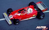 Niki Lauda con el Ferrari 312 T2 en el GP de Mónaco de 1977.
