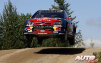 Sébastien Loeb con el Citroën C4 WRC en el Rally de Finlandia de 2008.