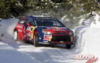 Sébastien Loeb con el Citroën C4 WRC en el Rally de Noruega de 2009.