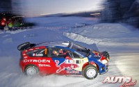 Sébastien Loeb con el Citroën C4 WRC en el Rally de Noruega de 2009.