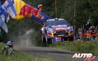Sébastien Loeb con el Citroën DS3 WRC en el Rally de Finlandia de 2012.