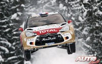 Sébastien Loeb con el Citroën DS3 WRC en el Rally de Suecia de 2013.