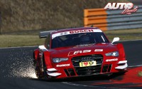Miguel Molina con el Audi RS5 DTM del equipo Audi Sport Team Phoenix, durante la prueba del Campeonato Alemán de Turismos "DTM" 2013 disputada en el circuito de Oschersleben.
