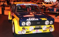 Fiat 131 Abarth Grupo 4 pilotado por Maurizio Verini en 1977. Motor 2.0 atmosférico / 215 CV a 7.000 rpm / 973 kg de peso.