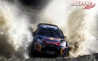 Sébastien Ogier con el Citroën DS3 WRC durante el Rally de Gales de 2011, puntuable para el Campeonato del Mundo de Rallyes WRC.