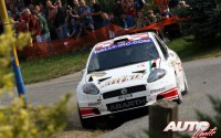 Luca Rossetti con el Abarth Grande Punto S2000 en el Rally de Zlín de 2009 (República Checa), puntuable para el Desafio Intercontinental de Rallyes "IRC".