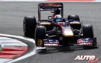 Sebastian Buemi con el Toro Rosso STR6 durante el GP de Alemania de Fórmula 1 2011, disputado en el circuito de Nürburgring.