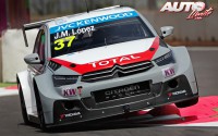 José María "Pechito" López al volante del Citroën C-Elysée WTCC, duranta la prueba disputada en el circuito de Marrakech (Marruecos), puntuable para el Campeonato del Mundo de Turismos "WTCC" 2014.