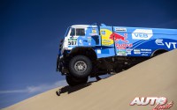 Ayrat Mardeev (Kamaz) en la 6ª etapa del Rally Dakar 2015, disputada entre las localidades chilenas de Antofagasta e Iquique.