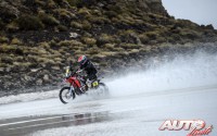 Joan Barreda (Honda) en la 8ª etapa del Rally Dakar 2015, disputada entre Uyuni (Bolivia) e Iquique (Chile).