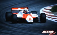 Niki Lauda al volante del McLaren-Ford MP4/1B en el GP de Gran Bretaña de 1982, disputado en el circuito de Brands Hatch.