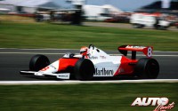 Niki Lauda al volante del McLaren-Ford MP4/1C en el GP de Gran Bretaña de 1983, disputado en el circuito de Silverstone.