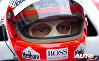 Niki Lauda al volante del McLaren-TAG MP4/2 en el GP de Mónaco de 1984.