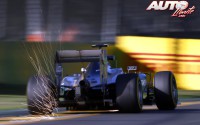 Nico Rosberg al volante del Mercedes AMG F1 W06 Hybrid, durante el GP de Australia de F1 2015, disputado en el circuito de Albert Park.