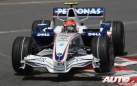 Robert Kubica al volante del BMW Sauber F1 07, durante el GP de Mónaco de F1 2007, disputado en el circuito urbano de Montecarlo.