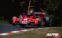 Carlos Pace, al volante del Brabham-Alfa Romeo BT45, durante el Gran Premio de Alemania de 1976, disputado en el circuito de Nürburgring-Nordschleife.
