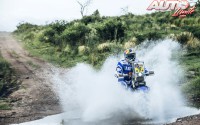 Helder Rodrigues, a los mandos de su Yamaha WR450 F, durante la etapa 2 del Rally Dakar 2016, disputada entre Villa Carlos Paz y Termas de Río Hondo.