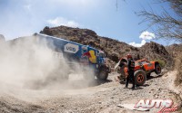 Dmitry Sotnikov, al volante del Kamaz 4326, durante la etapa 8 del Rally Dakar 2016, disputada entre Salta y Belén.
